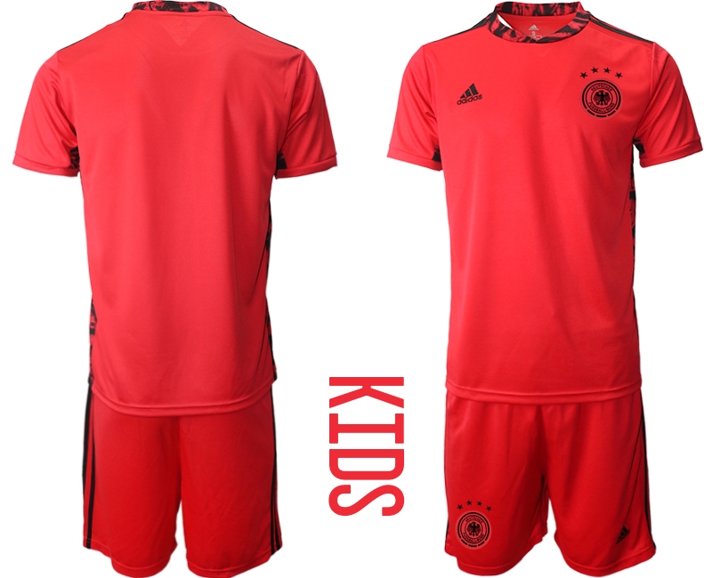 Youth 2021 European Cup Germany red goalkeeper Soccer Jersey1->germany jersey->Soccer Country Jersey